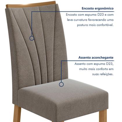 Imagem de Kit com 4 Cadeiras para Sala de Jantar Apogeu