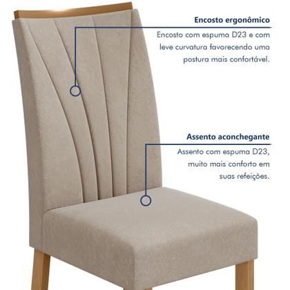 Imagem de Kit com 4 Cadeiras para Sala de Jantar Apogeu
