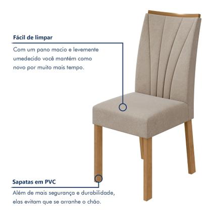 Imagem de Kit com 4 Cadeiras para Sala de Jantar Apogeu