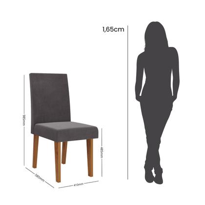 Imagem de Kit com 4 Cadeiras para Sala de Jantar Mdp/mdf Wallace