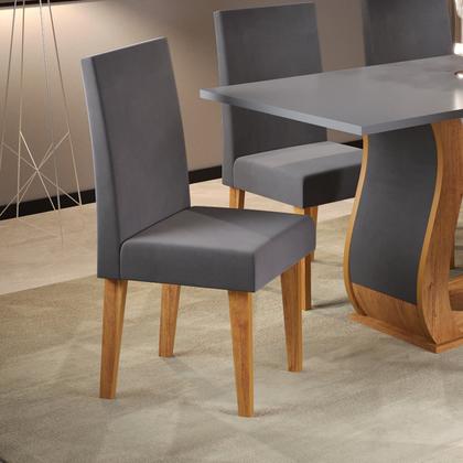 Imagem de Kit com 4 Cadeiras para Sala de Jantar Mdp/mdf Wallace