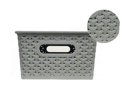 Imagem de Kit com 4 caixas Organizadoras Rattan com Tampa de 6,5 litros