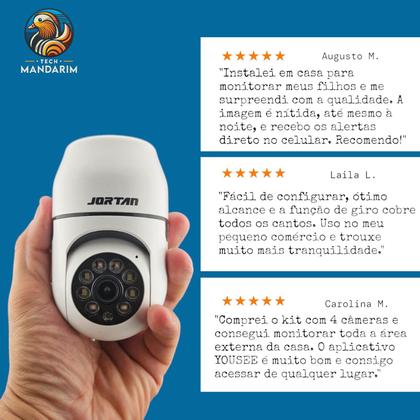 Imagem de Kit Com 4 Câmeras De Segurança Jortan Wi-fi Interna Hd 360