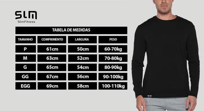 Imagem de Kit com 4 Camisetas Algodão Manga Longa Masculinas Slim Fitness