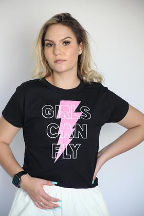 Imagem de KIT com 4 Camisetas femininas estampas e cores variadas.