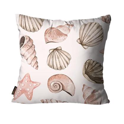 Imagem de Kit com 4 Capas de Almofadas Conchas do Mar Bege 45x45