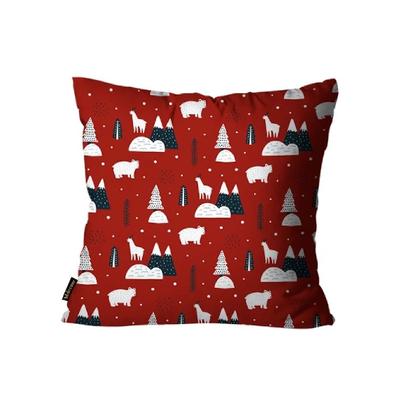 Imagem de Kit com 4 Capas de Almofadas Natal Azul e Bege