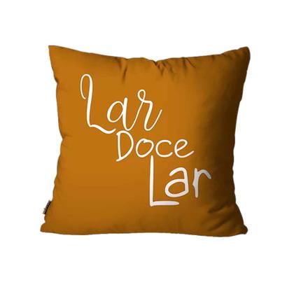 Imagem de Kit com 4 Capas para Almofadas Lar Doce Lar Dourado 45x45cm