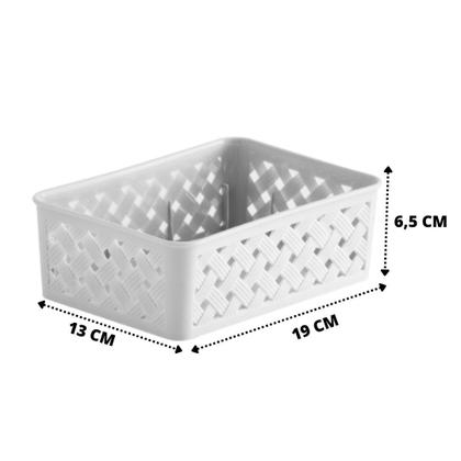 Imagem de Kit Com 4 Cestas Organizadoras Para Armarios Geladeira Gavetas