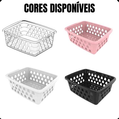 Imagem de Kit com 4 Cesto Organizador Multiuso Retangular P