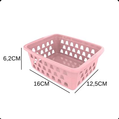 Imagem de Kit com 4 Cesto Organizador Multiuso Retangular P