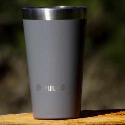 Imagem de Kit com 4 Copos Térmicos Pullo Fun 480ML Cinza