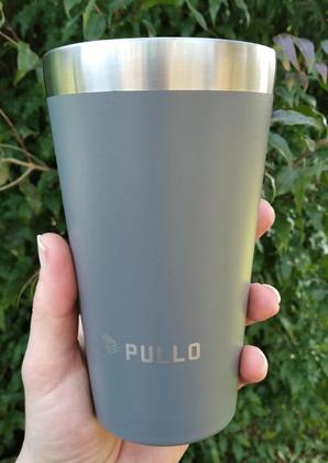 Imagem de Kit com 4 Copos Térmicos Pullo Fun 480ML Preto e Cinza