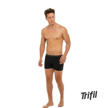 Imagem de Kit Com 4 Cuecas Box Masculina Trifil Sem Costura Microfibra Lisa Básica Original