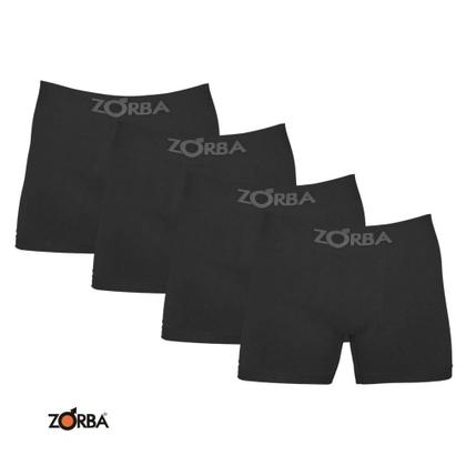 Imagem de Kit Com 4 Cuecas Boxer Box Adulto Em Algodão Cotton Sem Costura Zorba
