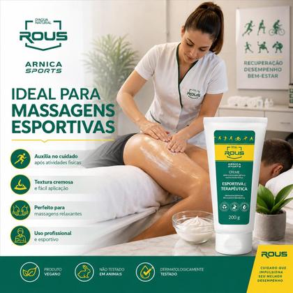 Imagem de Kit com 4 DÁgua Natural Rous Creme Arnica Sports Esportiva e Terapêutica 200g