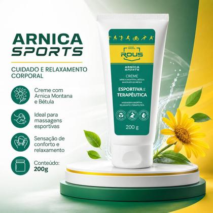 Imagem de Kit com 4 DÁgua Natural Rous Creme Arnica Sports Esportiva e Terapêutica 200g