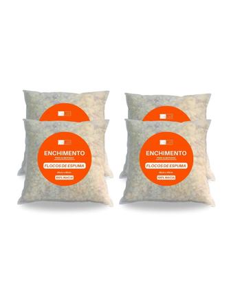 Imagem de Kit com 4 Enchimentos de Almofada Retangular CL 50x60cm Flocos de Espuma