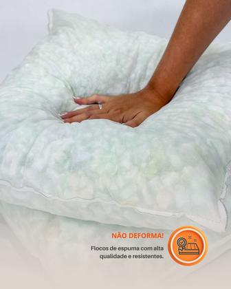 Imagem de Kit com 4 Enchimentos de Almofada Retangular CL 50x60cm Flocos de Espuma