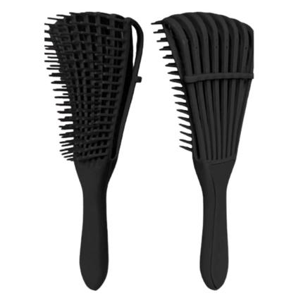 Imagem de Kit com 4 Escovas Tipo Polvo para Cabelos Desembaraço Fácil Flexível e Antifrizz