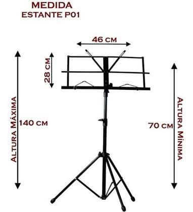 Imagem de Kit com 4 Estantes Partitura SONATA P01 com Trava + Bolsa