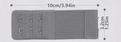 Imagem de kit com 4 extensores elásticos para Soutien com 2 ganchos e 3 regulagens Pequeno Multicor