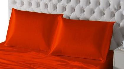 Imagem de Kit Com 4 Fronhas De Cetim Anti Frizz Seda Alto Brilho