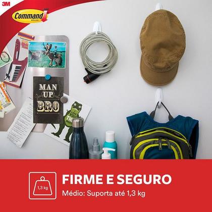 Imagem de Kit com 4 Ganchos Adesivo Command Medio ATE 1,3KG 3M