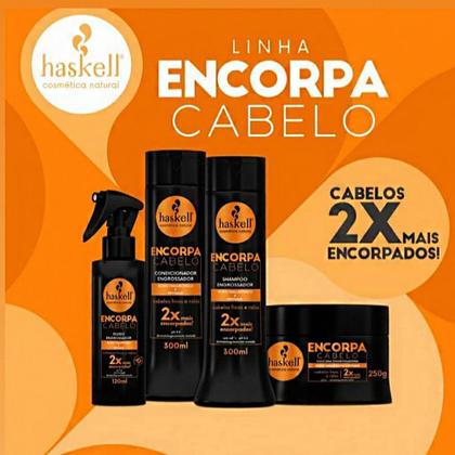 Imagem de Kit Com 4 Itens Linha Completa Haskell Encorpa Cabelo- 300ml/ 300g