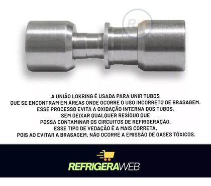 Imagem de Kit Com 4 Juntas Conexão Uniao Lokring Geladeira E Ar Cond