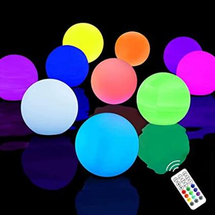 Imagem de Kit com 4 lâmpadas leds  ventosa para piscina com controle