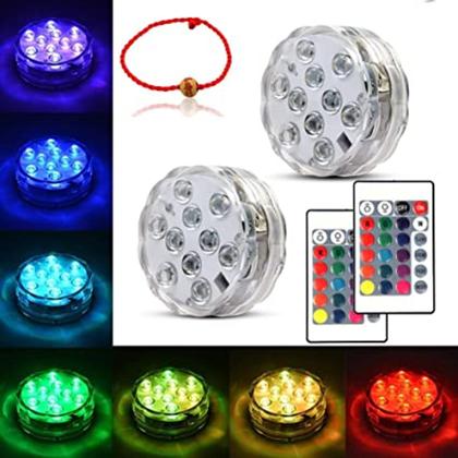 Imagem de Kit com 4 lâmpadas leds  ventosa para piscina com controle