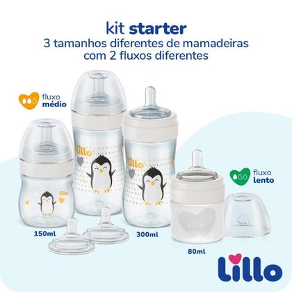 Imagem de Kit com 4 Mamadeiras + 2 Bicos Super Evolution Neutral Lillo