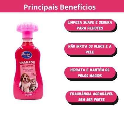 Kit com 4 master pet shampoo baby 500ml - 001830 Imagem de Kit com 4 master pet shampoo baby 500ml