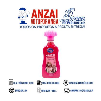 Kit com 4 master pet shampoo baby 500ml - 001830 Imagem de Kit com 4 master pet shampoo baby 500ml