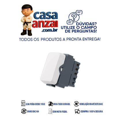 Imagem de Kit com 4 mg b3 módulo interruptor paralelo 10a-250v branco (19404)