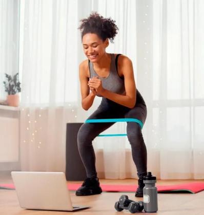 Imagem de Kit com 4 mini bands elásticas KinesioSport - 25cm x 5cm