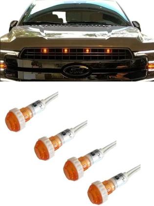 Imagem de Kit Com 4 Mini Luz Led De Grade Para Camionetes Saveiro S10 Ranger Montana Silverado Suv Pingo F250
