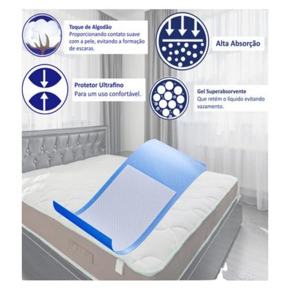 Imagem de Kit com 4 pacotes Protetor de Colchão Lençol Absorvente Higifral Tamanho M