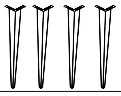 Imagem de Kit Com 4 Pés De Ferro Hairpin Legs Mesa 70cm Aço