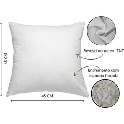 Imagem de Kit com 4 Refil Enchimentos para Almofadas 45x45cm Flcos de Espuma-854 - Luck Baby
