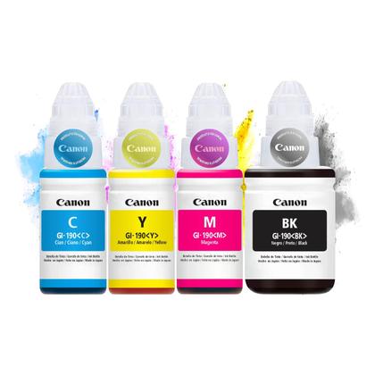 Imagem de Kit Com 4 Refis de Tinta Canon Original Gi190 Gi-190 Compatíveis com G1100 G2100 G3100 G3110 G3111 G4100 G4110