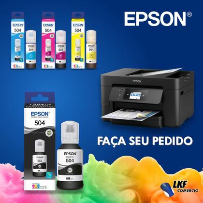Imagem de Kit com 4 Refis de Tinta T504 Ecotank para Impressoras L4150 L4160 L4260 L6161 L6171 L6191 L14150 L6270