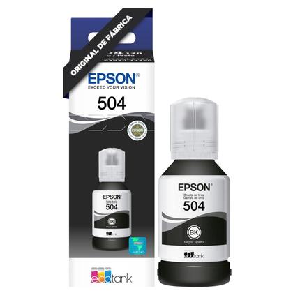 Imagem de Kit com 4 Refis de Tinta T504 Ecotank para Impressoras L4150 L4160 L4260 L6161 L6171 L6191 L14150 L6270