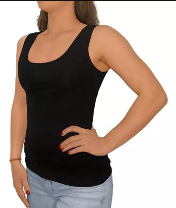 Imagem de Kit Com 4 Regata Alça Larga Feminina Colorida