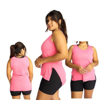 Imagem de Kit com 4 Regatas Tampa Bumbum Para Academia Treino