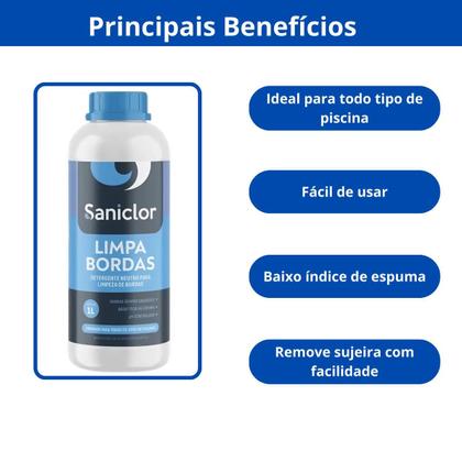Imagem de Kit com 4 saniclor limpa bordas 1 litro
