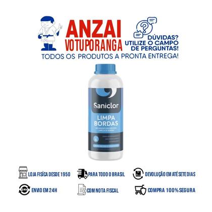 Imagem de Kit com 4 saniclor limpa bordas 1 litro