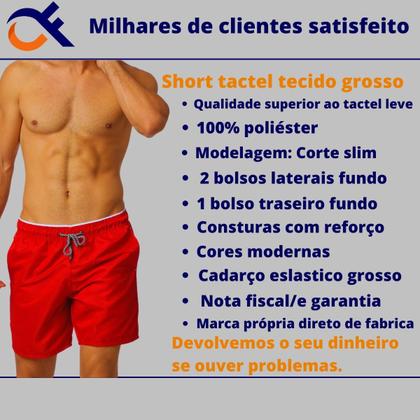 Imagem de Kit Com 4 Short Praia Masculino Treino Academia Tactel Grosso 3 Bolsos Elástico