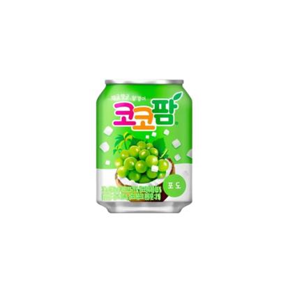 Imagem de Kit com 4 Sucos Coco Palm uva com pedaços de coco Lata 238ml